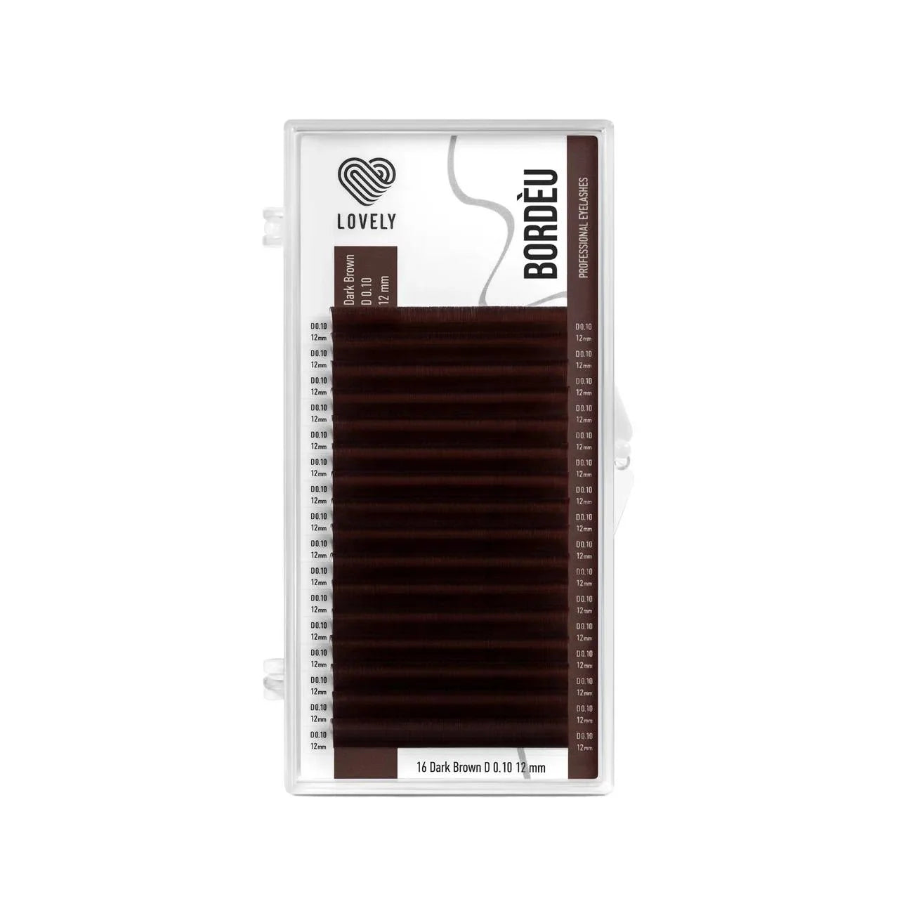 Lovely Bordeu  Dark Brown LashesMix 16 Line